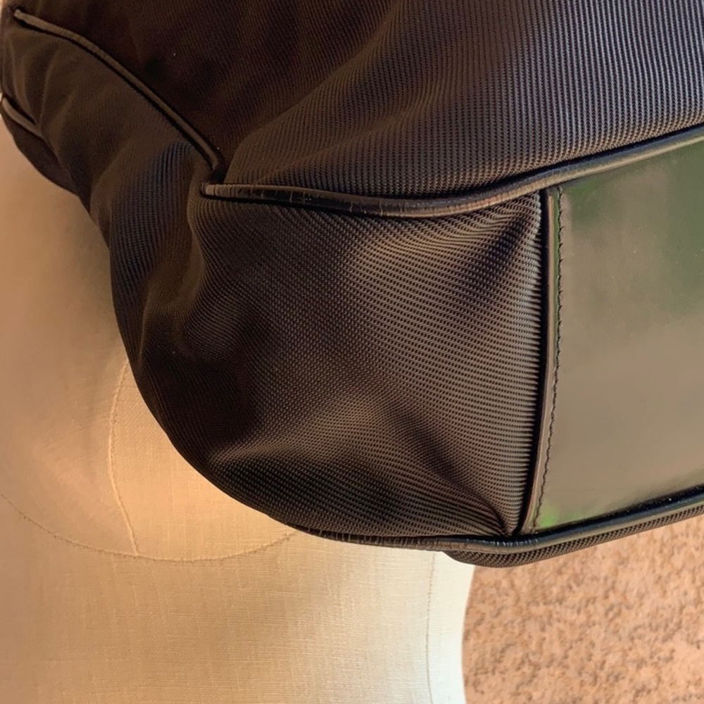 - Gucci AUTHENTIC hobo black canvas leather bamboo handle Very Good condit… - Picture 8 of 14